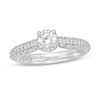 Thumbnail Image 0 of Zales Private Collection 7/8 CT. T.W. Certified Diamond Frame Engagement Ring in 14K White Gold (F/I1)