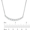 Thumbnail Image 2 of 3/4 CT. T.W. Diamond Graduated Curved Bar Necklace in 10K White Gold