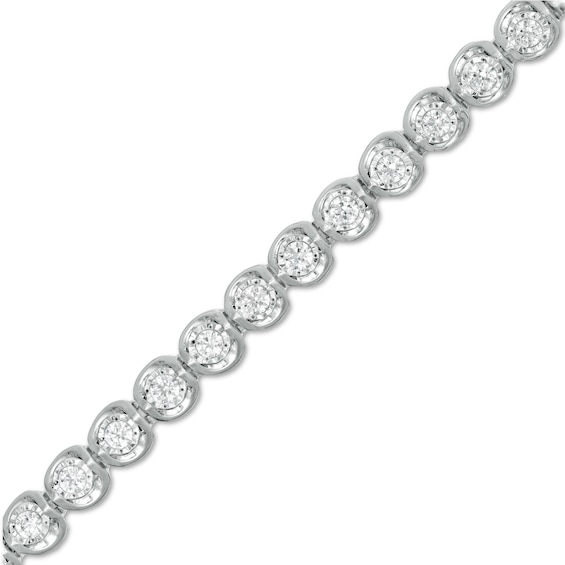 1 CT. T.w. Diamond Tennis Bracelet in 10K White Gold