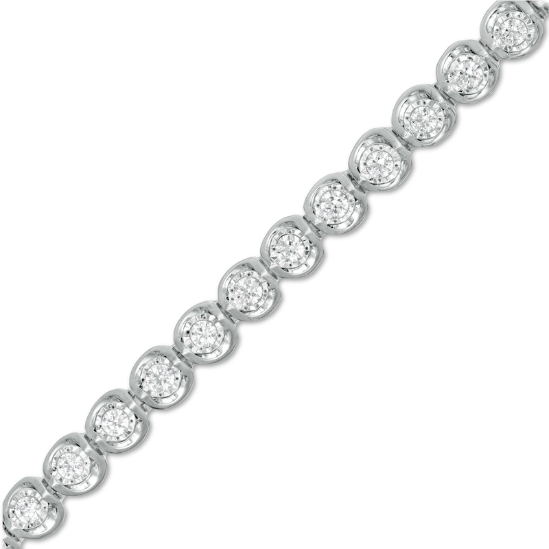 Main Image 1 of 1 CT. T.W. Diamond Tennis Bracelet in 10K White Gold