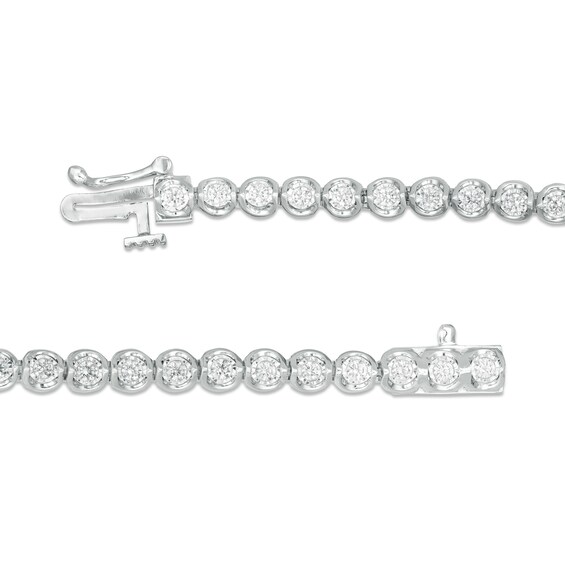 1 CT. T.w. Diamond Tennis Bracelet in 10K White Gold