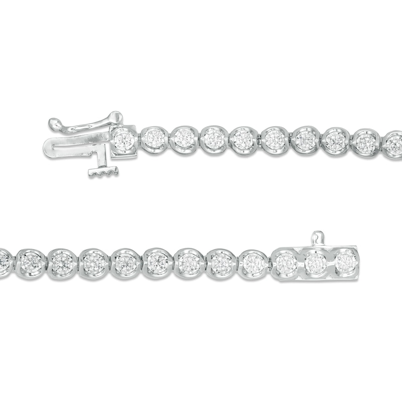 Main Image 3 of 1 CT. T.W. Diamond Tennis Bracelet in 10K White Gold