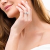 Thumbnail Image 2 of 5/8 CT. T.W. Composite Diamond Square Frame Twist Shank Three Piece Bridal Set in Sterling Silver