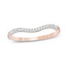 Thumbnail Image 1 of 1/10 CT. T.W. Diamond Contour Anniversary Band in 10K Rose Gold