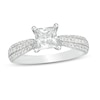 Thumbnail Image 1 of Celebration Ideal 1-1/5 CT. T.W. Certified Princess-Cut Diamond Engagement Ring in 14K White Gold (I/I1)