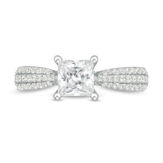 Celebration Ideal 1-1/5 CT. T.w. Certified Princess-Cut Diamond Engagement Ring in 14K White Gold (I/I1)