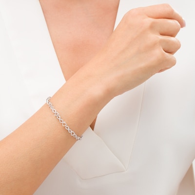Sterling Silver Synthetic Opal Bangle Bracelet Women CZ Stones 7.25 inch Wrists 