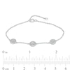 Thumbnail Image 4 of 1/5 CT. T.W. Composite Diamond Triple Circle Station Bracelet in 10K White Gold
