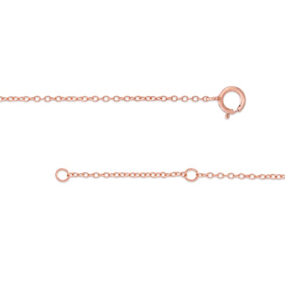 1/5 CT. T.w. Diamond Hearts Station Bracelet in 10K Rose Gold