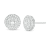 1/2 CT. T.W. Multi-Diamond Multi-Row Stud Earrings in 10K White Gold