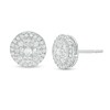 Thumbnail Image 1 of 1/2 CT. T.W. Multi-Diamond Multi-Row Stud Earrings in 10K White Gold
