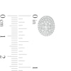 Thumbnail Image 3 of 1/2 CT. T.W. Oval Multi-Diamond Frame Stud Earrings in 10K White Gold