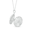 Thumbnail Image 3 of 1/10 CT. T.W. Composite Diamond Multi-Row Star Outline Locket in Sterling Silver