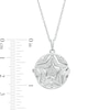 Thumbnail Image 4 of 1/10 CT. T.W. Composite Diamond Multi-Row Star Outline Locket in Sterling Silver