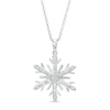 Thumbnail Image 1 of 1/4 CT. T.W. Composite Diamond Snowflake Pendant in Sterling Silver