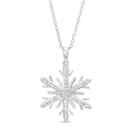 1/4 CT. T.W. Composite Diamond Snowflake Pendant in Sterling Silver