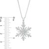 Thumbnail Image 3 of 1/4 CT. T.W. Composite Diamond Snowflake Pendant in Sterling Silver