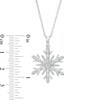 Thumbnail Image 2 of 1/4 CT. T.W. Composite Diamond Snowflake Pendant in Sterling Silver