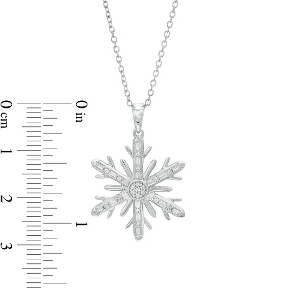 1/4 CT. T.w. Composite Diamond Snowflake Pendant in Sterling Silver