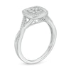 Thumbnail Image 3 of Composite Diamond Accent Bead Cushion Frame Promise Ring in Sterling Silver