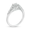 Thumbnail Image 3 of 1/6 CT. T.W. Composite Diamond Frame Vintage-Style Promise Ring in Sterling Silver