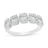 3/4 CT. T.W. Baguette and Round Diamond Composite Five Stone Ring in 10K White Gold