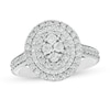 Thumbnail Image 1 of 1/4 CT. T.W. Composite Oval Diamond Promise Ring in Sterling Silver
