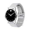 Thumbnail Image 2 of Men's Movado Museum® Classic Diamond Accent Silver-Tone Mesh Watch with Black Dial (Model: 607511)