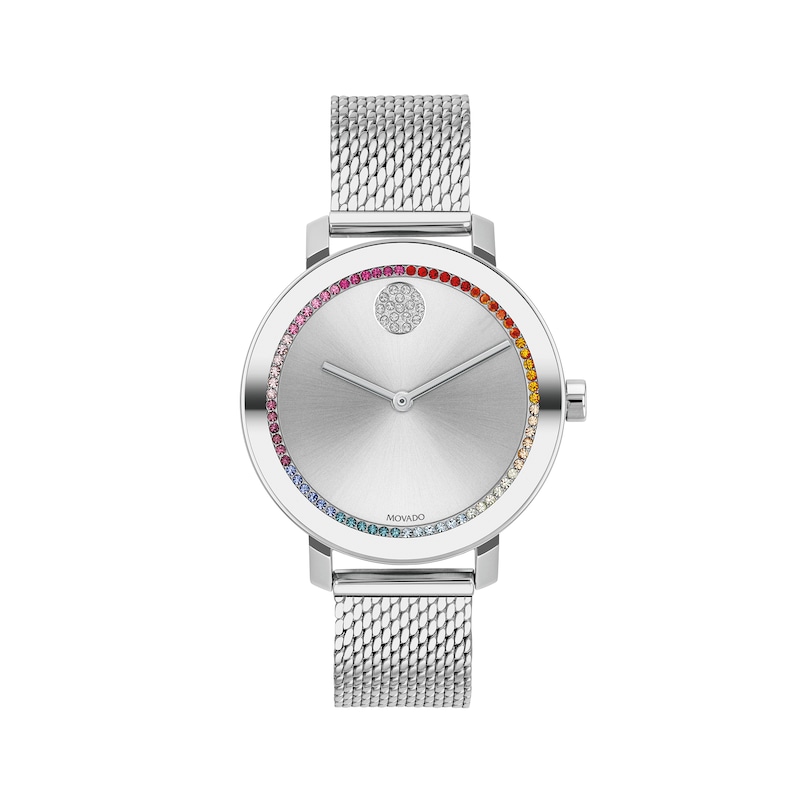 Main Image 1 of Ladies' Movado Bold® Multi-Color Crystal Accented Watch with Silver-Tone Dial (Model: 3600698)
