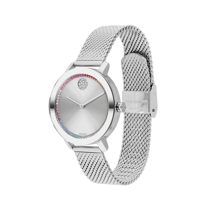 Main Image 2 of Ladies' Movado Bold® Multi-Color Crystal Accented Watch with Silver-Tone Dial (Model: 3600698)