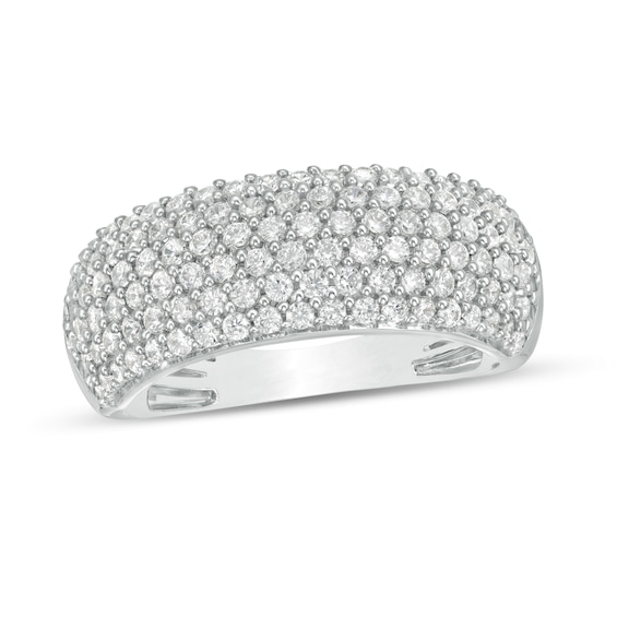 1 CT. T.w. Diamond Multi-Row Ring in 10K White Gold