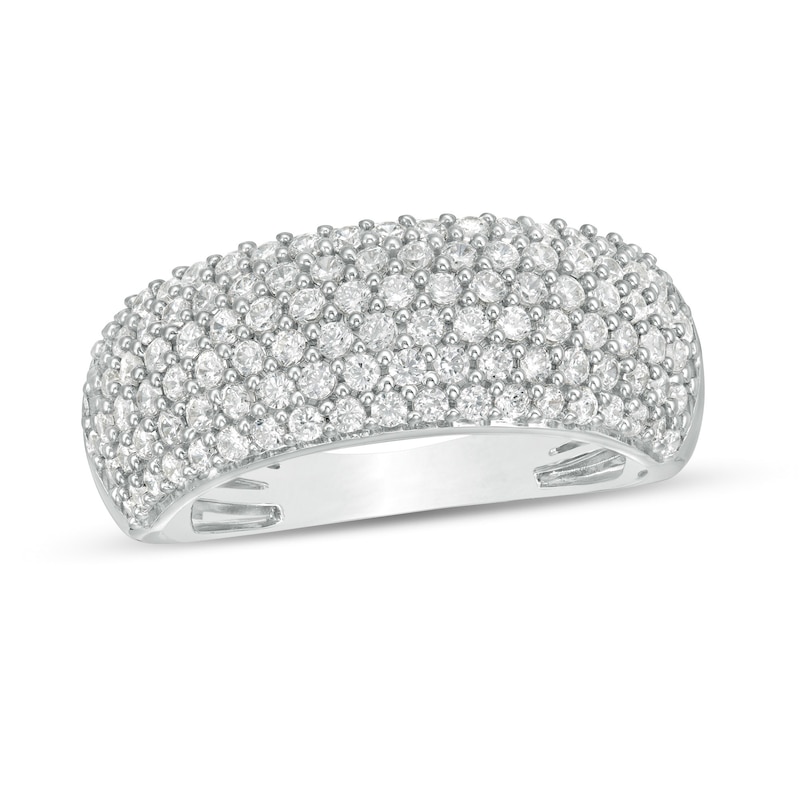 Main Image 1 of 1 CT. T.W. Diamond Multi-Row Ring in 10K White Gold