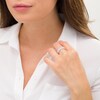 Thumbnail Image 2 of 1 CT. T.W. Diamond Multi-Row Ring in 10K White Gold