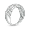Thumbnail Image 3 of 1 CT. T.W. Diamond Multi-Row Ring in 10K White Gold
