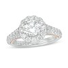 Thumbnail Image 1 of Zales Private Collection 2 CT. T.W. Certified Diamond Frame Engagement Ring in 14K Two-Tone Gold (F/I1)