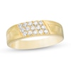 Thumbnail Image 1 of 1/2 CT. T.W. Diamond Slant Linear Five Row Wedding Band in 10K Gold