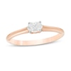 Thumbnail Image 0 of 1/4 CT. Oval Diamond Sideways Solitaire Promise Ring in 14K Rose Gold