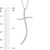 Thumbnail Image 3 of 1/3 CT. T.W. Diamond Curvy Cross Pendant in Sterling Silver