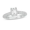 Thumbnail Image 0 of Zales Private Collection 1-1/5 CT. T.W. Certified Emerald-Cut Diamond Frame Engagement Ring in 14K White Gold (F/SI2)