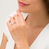 Thumbnail Image 2 of Zales Private Collection 1-1/5 CT. T.W. Certified Emerald-Cut Diamond Frame Engagement Ring in 14K White Gold (F/SI2)