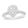 Thumbnail Image 1 of 3/4 CT. T.W. Composite Pear Diamond Frame Engagement Ring in 14K White Gold