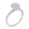Thumbnail Image 3 of 3/4 CT. T.W. Composite Pear Diamond Frame Engagement Ring in 14K White Gold