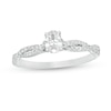 Thumbnail Image 1 of 1/2 CT. T.W. Oval Diamond Twist Engagement Ring in 14K White Gold