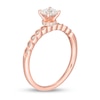 5/8 CT. T.W. Princess-Cut Diamond Vintage-Style Twist Shank Engagement Ring in 14K Rose Gold