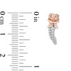 Thumbnail Image 2 of Enchanted Disney Belle 1/10 CT. T.W. Diamond Rose J-Hoop Earrings in Sterling Silver and 10K Rose Gold