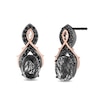 Thumbnail Image 0 of Enchanted Disney Villains Maleficent Quartz and 1/4 CT. T.W. Black Diamond Drop Earrings in Sterling Silver