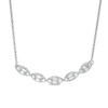 Thumbnail Image 1 of 1/3 CT. T.W. Composite Marquise Diamond Five Stone Necklace in 10K White Gold
