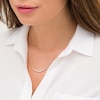 Thumbnail Image 2 of 1/3 CT. T.W. Composite Marquise Diamond Five Stone Necklace in 10K White Gold