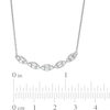 Thumbnail Image 3 of 1/3 CT. T.W. Composite Marquise Diamond Five Stone Necklace in 10K White Gold