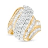 Thumbnail Image 1 of 3 CT. T.W. Diamond Multi-Row Bypass Ring in 10K Gold